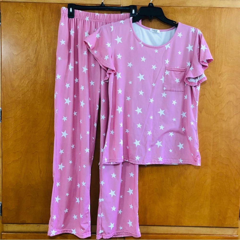 Ekouaer Pink Starry Pajamas